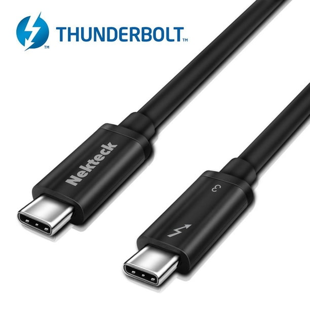 100W 20Gpbs Thunderbolt 3 Certified USB C Cable Compatible with New MacBook Pro ThinkPad Yoga Alienware 17 and More,6.6ft Nekteck Thunderbolt 3 Cable 6.6ft 